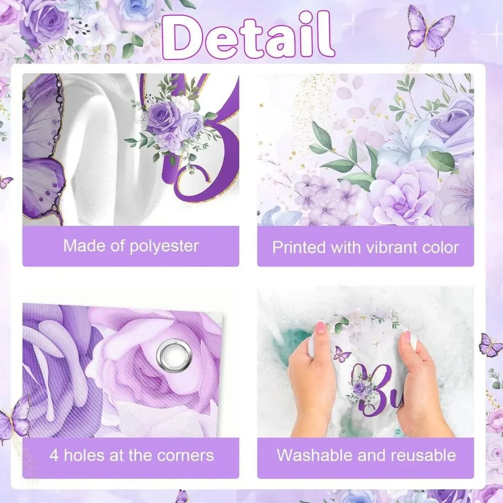 A Little Butterfly is on the Way Floral Wall Banner 59